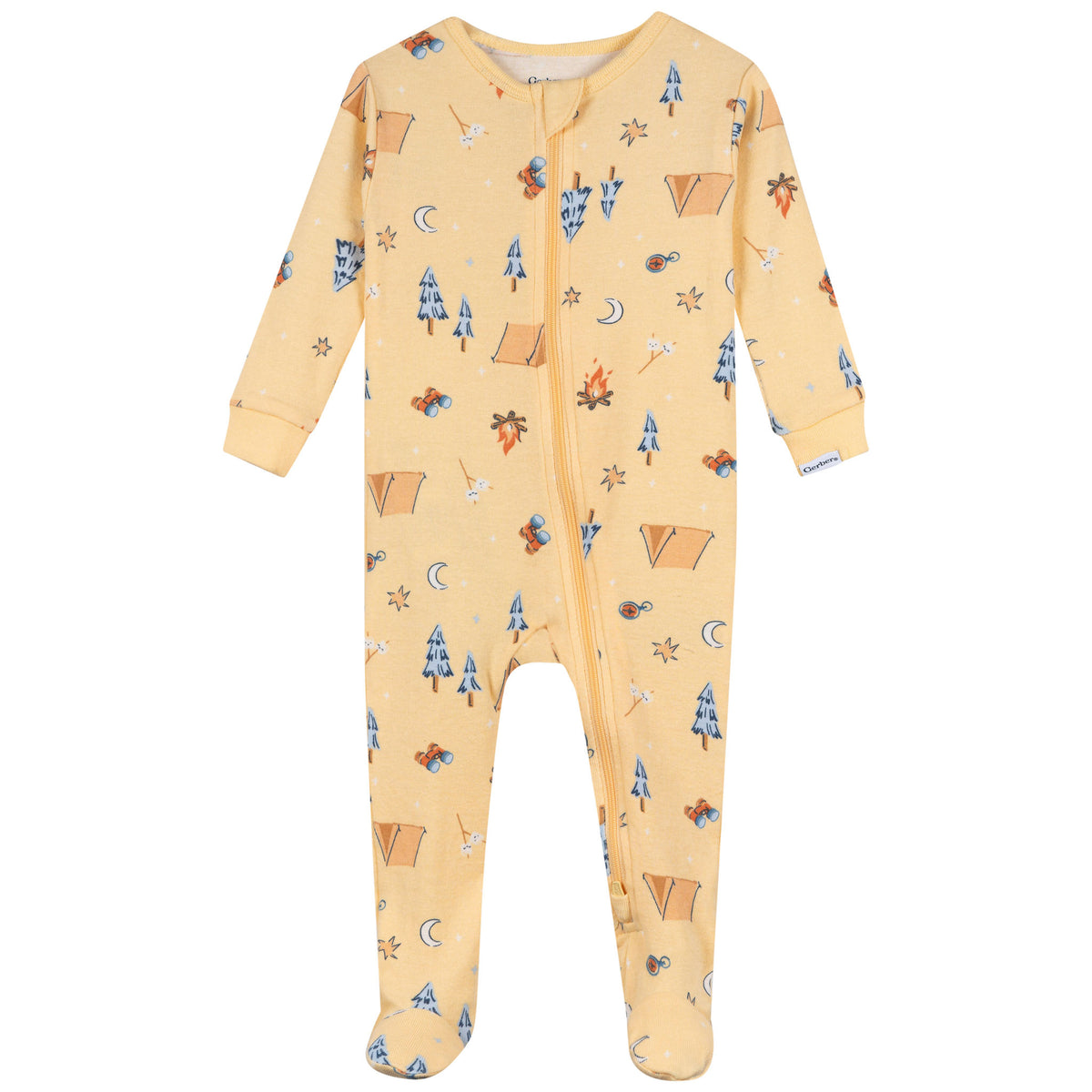 3-Pack Baby & Toddler Neutral Camping Snug Fit Footed Pajamas