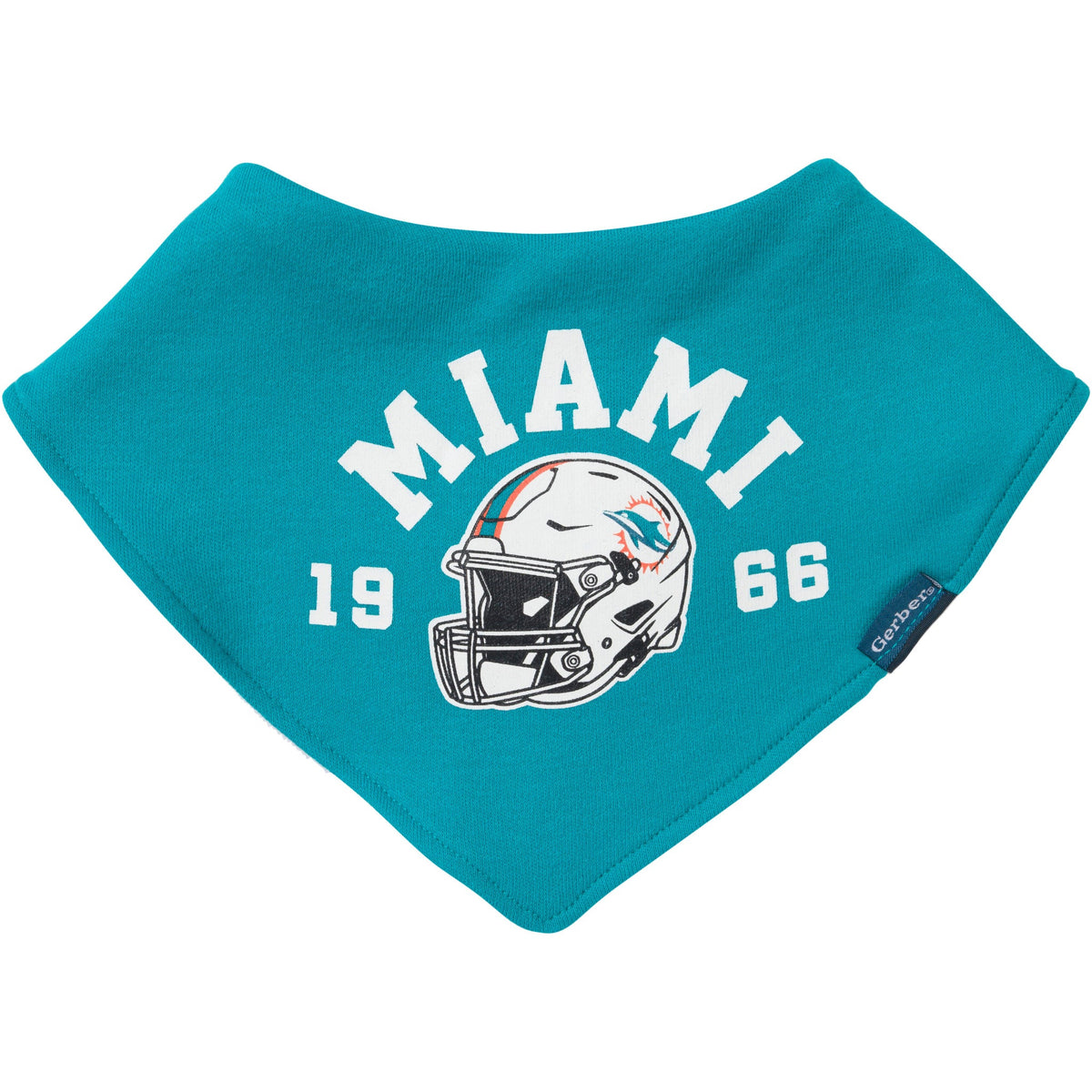3-Pack Baby Neutral Miami Dolphins Bibs and Burp Cloth Set, view 3