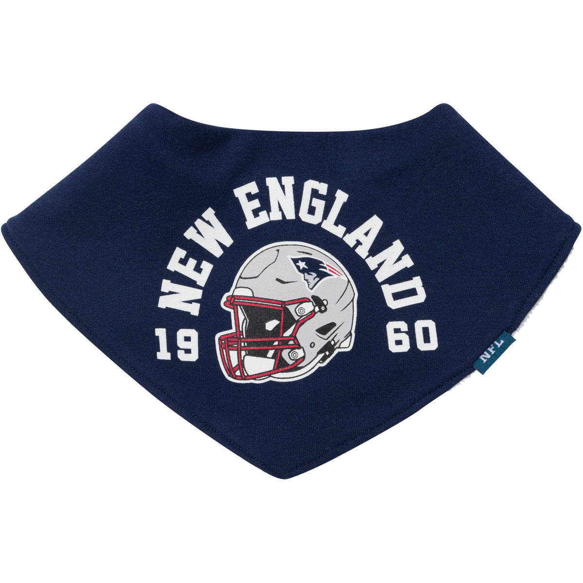 3-Pack Baby Neutral New England Patriots Bibs and Burp Cloth Set, view 3