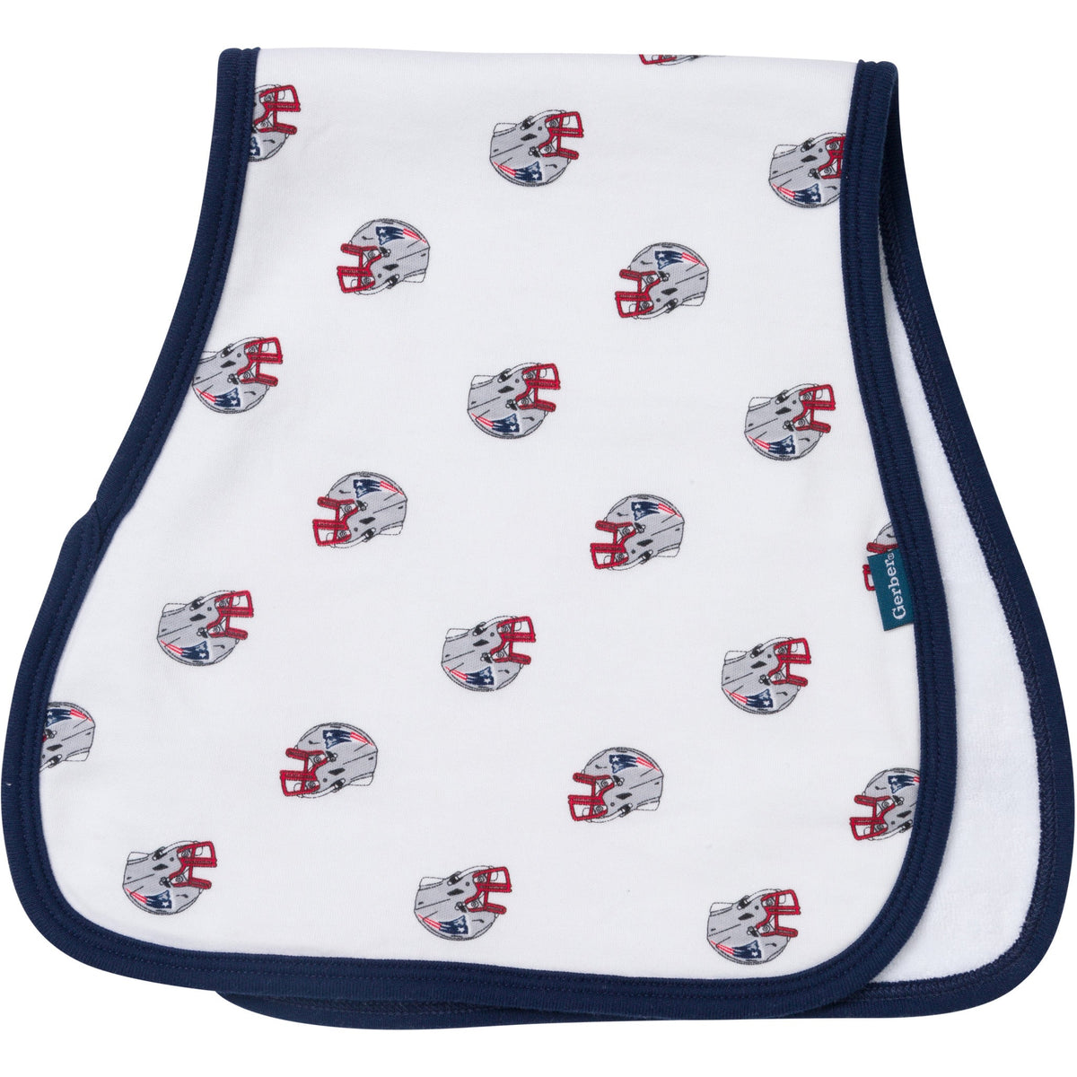 3-Pack Baby Neutral New England Patriots Bibs and Burp Cloth Set, view 4