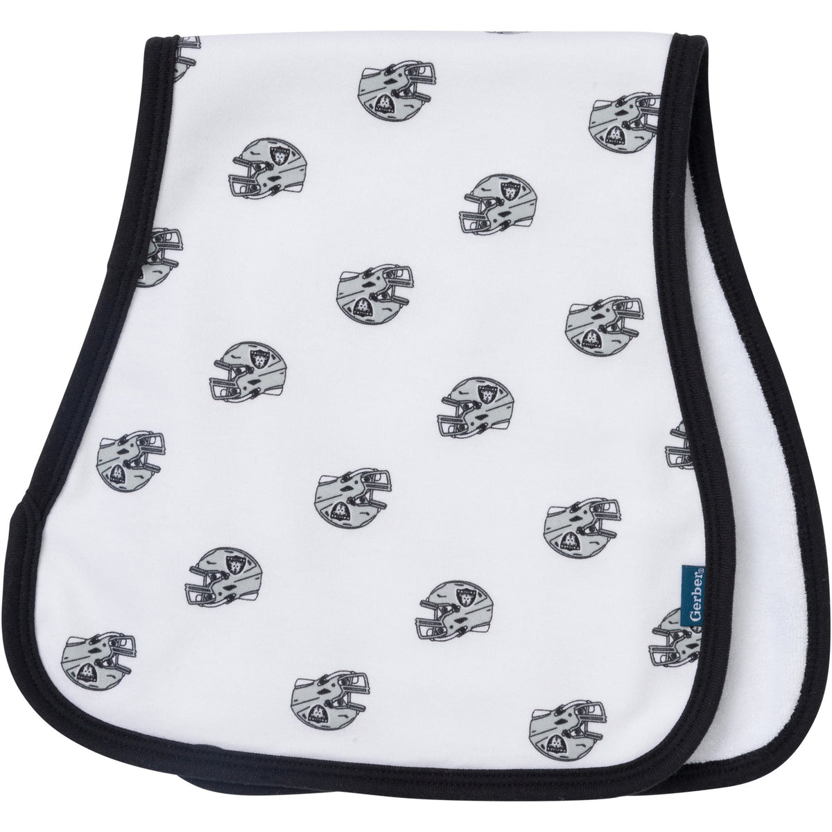 3-Pack Baby Neutral Las Vegas Raiders Bibs and Burp Cloth Set, view 4