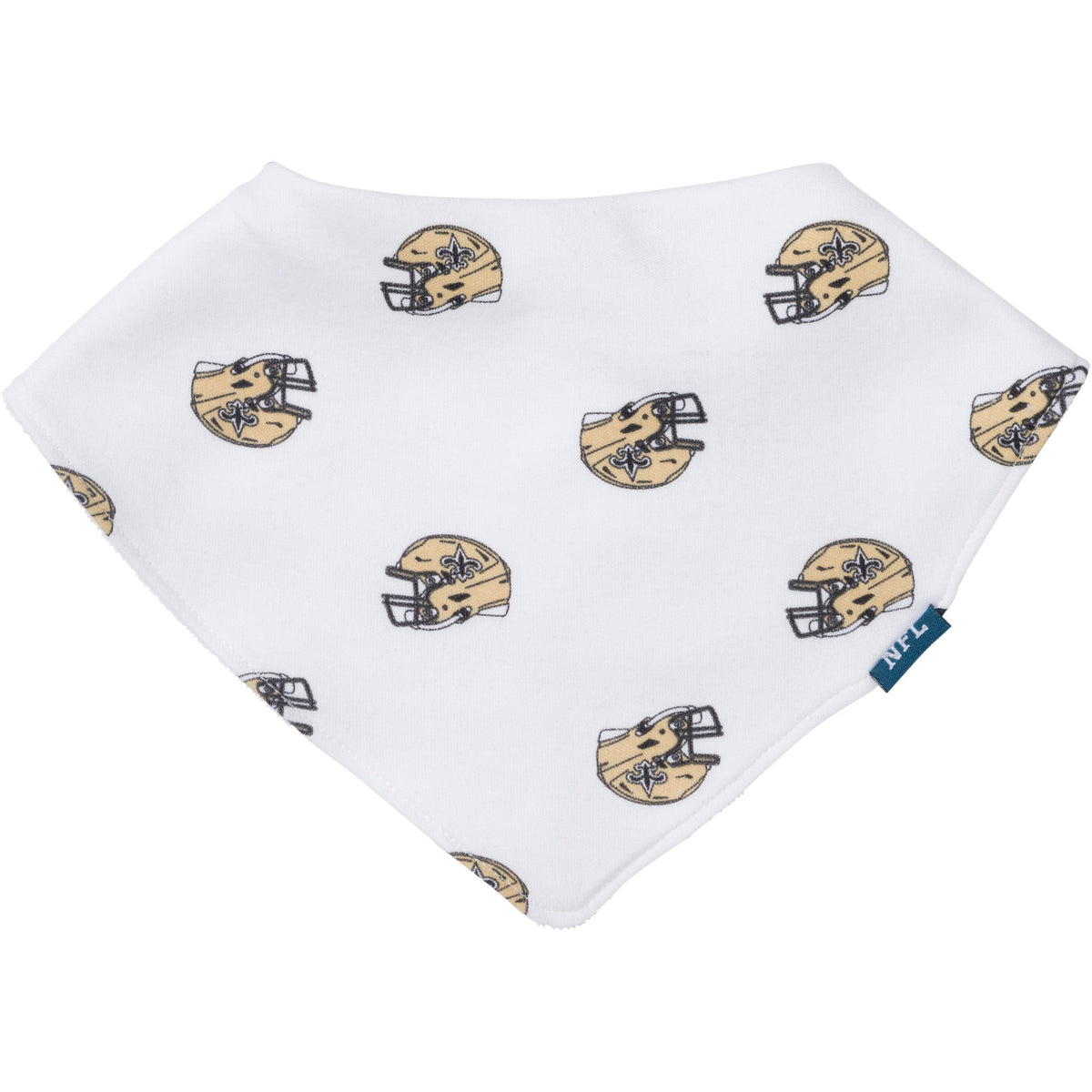 3-Pack Baby Neutral New Orleans Saints Bibs and Burp Cloth Set, view 2