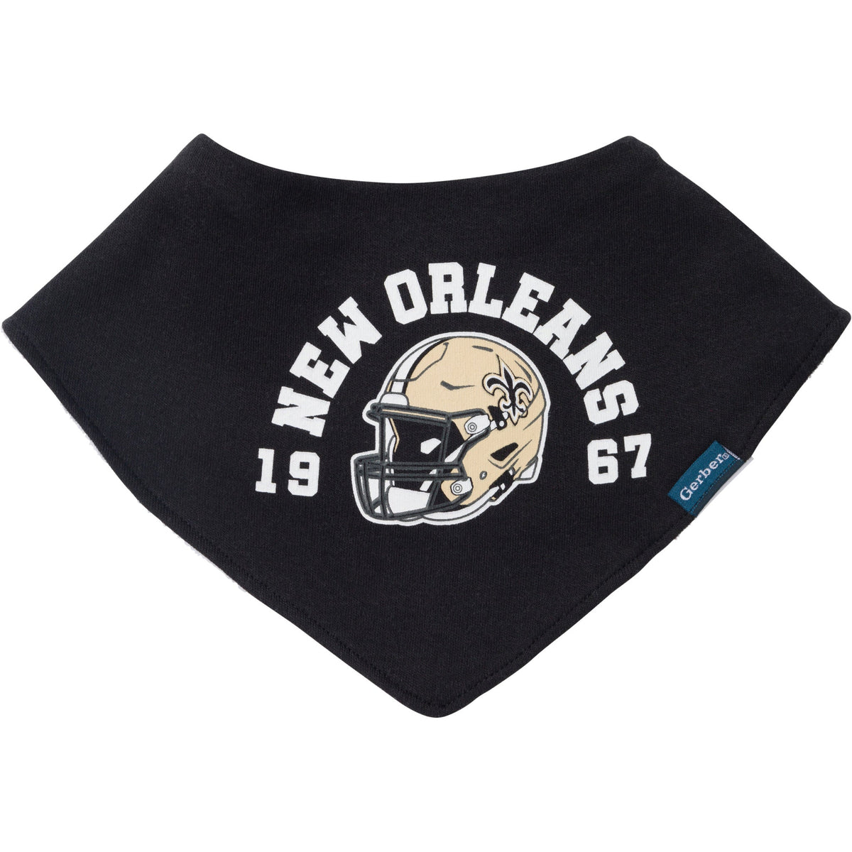 3-Pack Baby Neutral New Orleans Saints Bibs and Burp Cloth Set, view 3