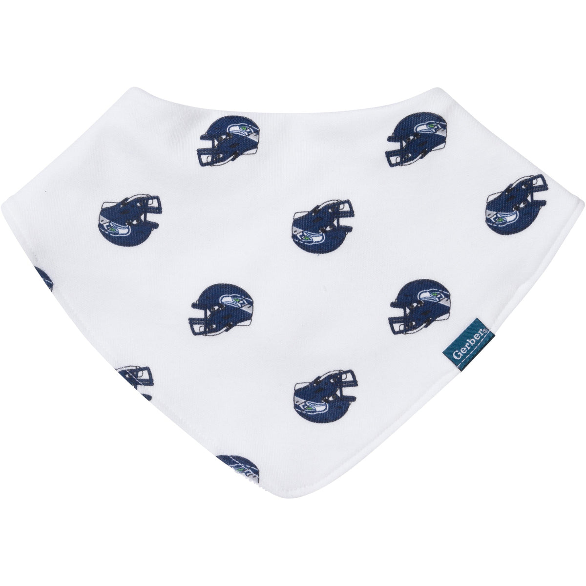 3-Pack Baby Neutral Seattle Seahawks Bibs and Burp Cloth Set, view 2