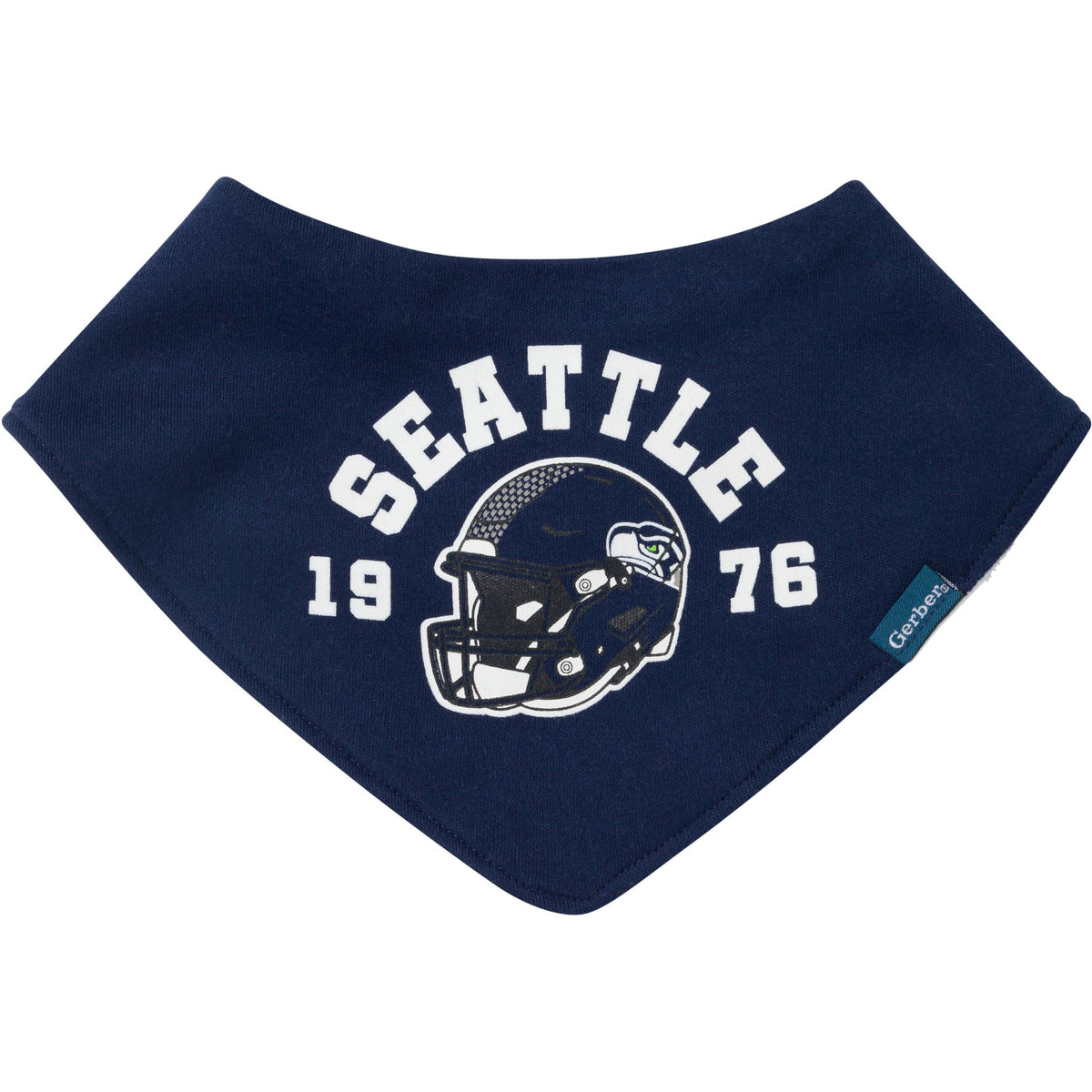 3-Pack Baby Neutral Seattle Seahawks Bibs and Burp Cloth Set, view 3