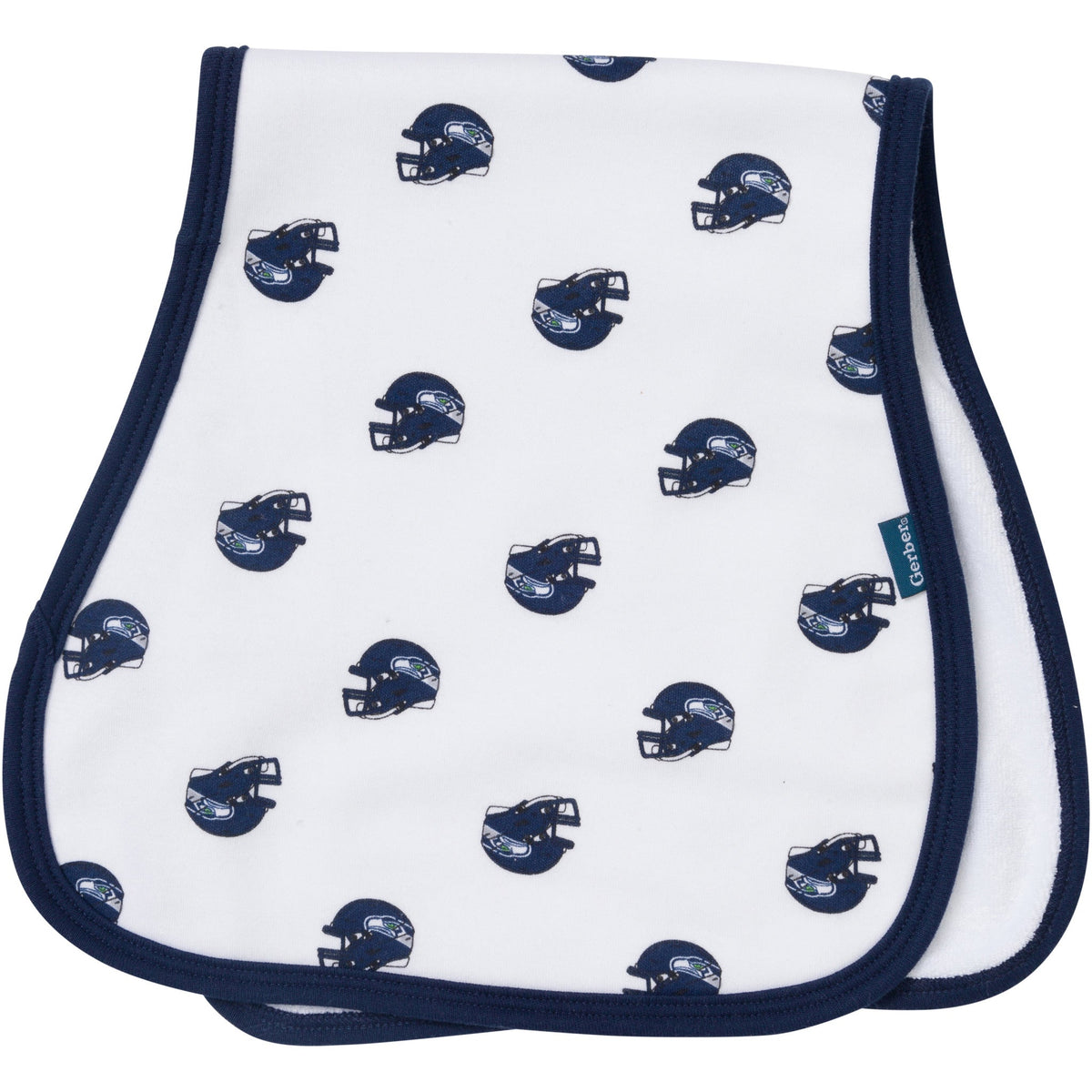 3-Pack Baby Neutral Seattle Seahawks Bibs and Burp Cloth Set, view 4