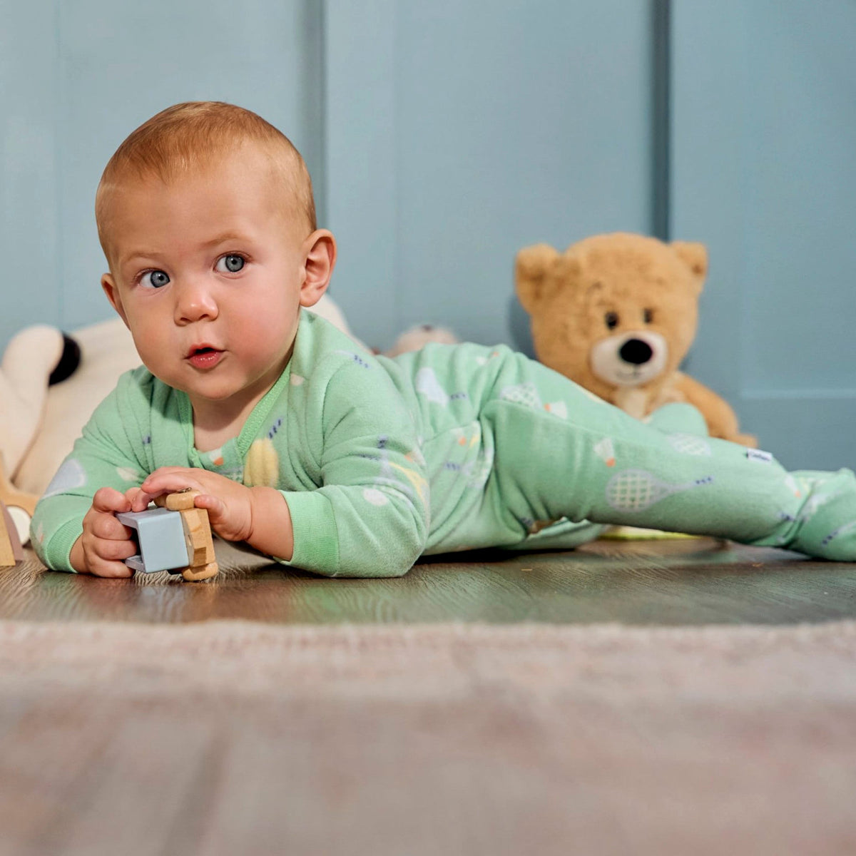 3-Pack Baby & Toddler Neutral Playtime Footed Fleece Pajamas-Gerber Childrenswear Wholesale