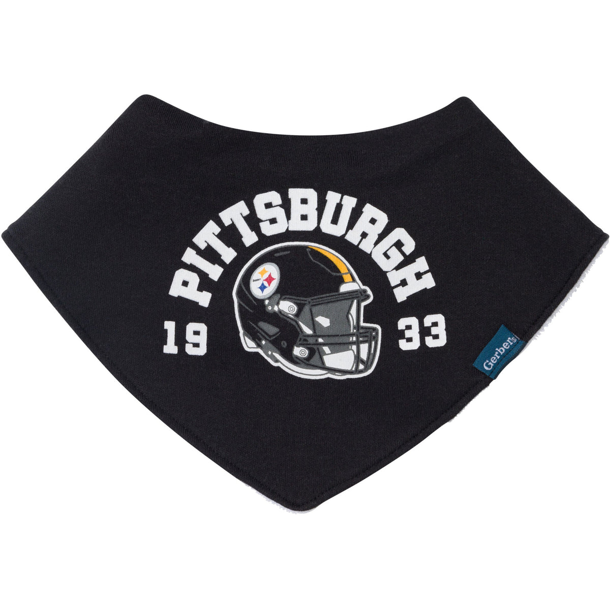 3-Pack Baby Neutral Pittsburgh Steelers Bibs and Burp Cloth Set, view 3
