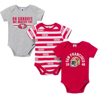 3-Pack Baby Boys 49ers Onesies® Bodysuit Set