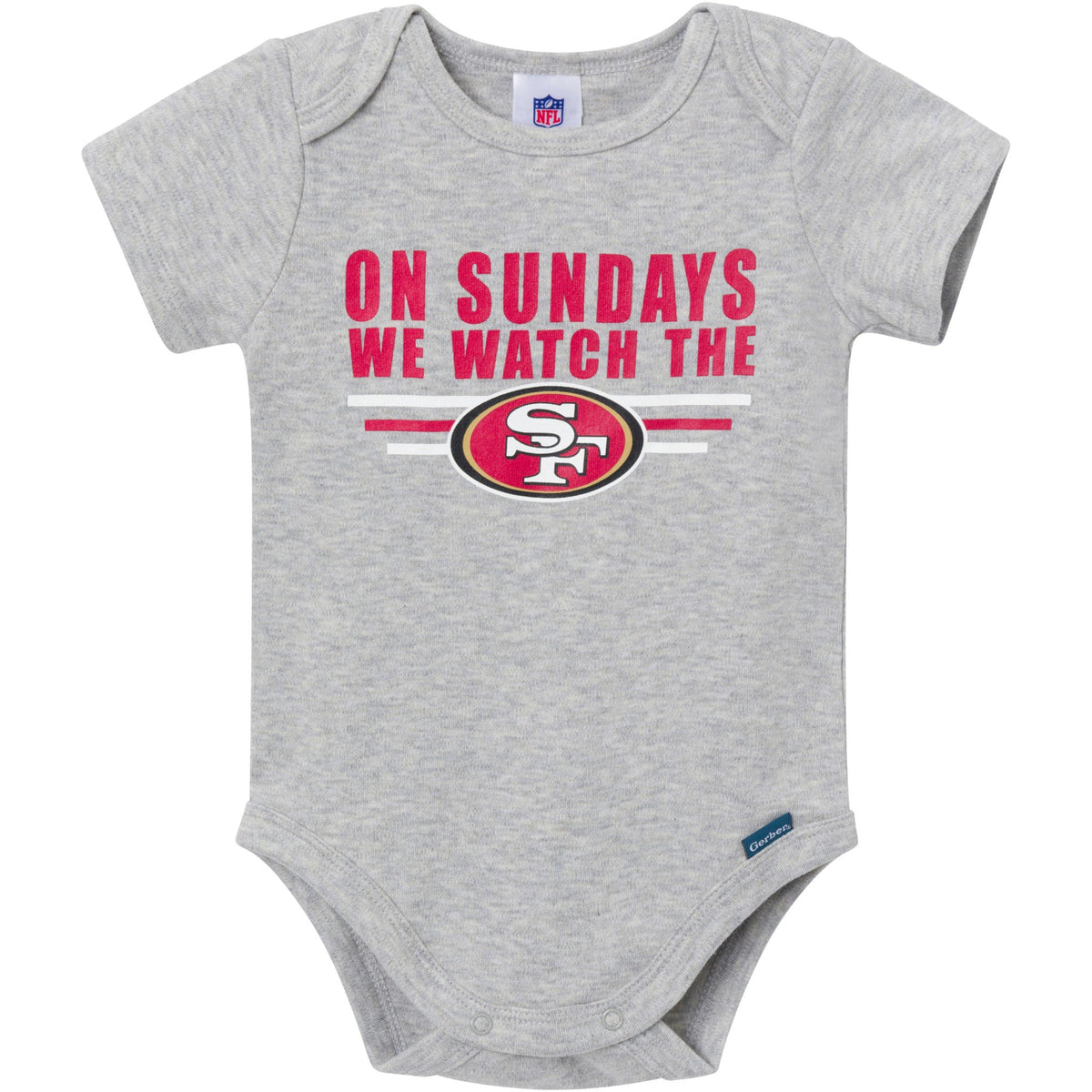3-Pack Baby Boys 49ers Onesies Bodysuit Set, view 2
