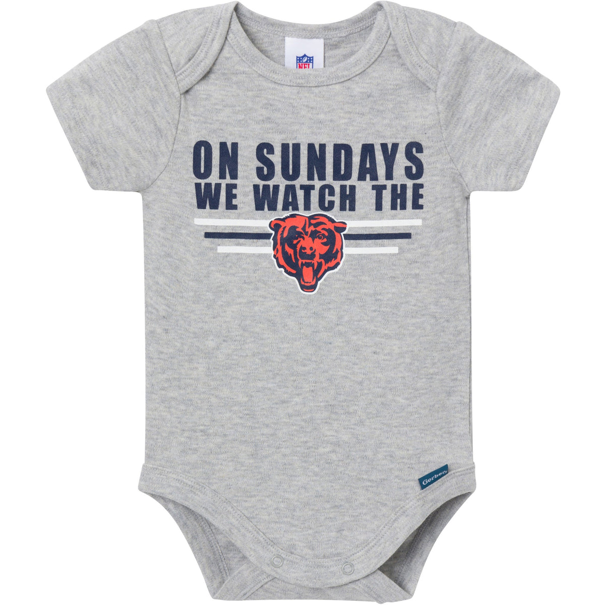 3-Pack Baby Boys Chicago Bears Bodysuit Set, view 2