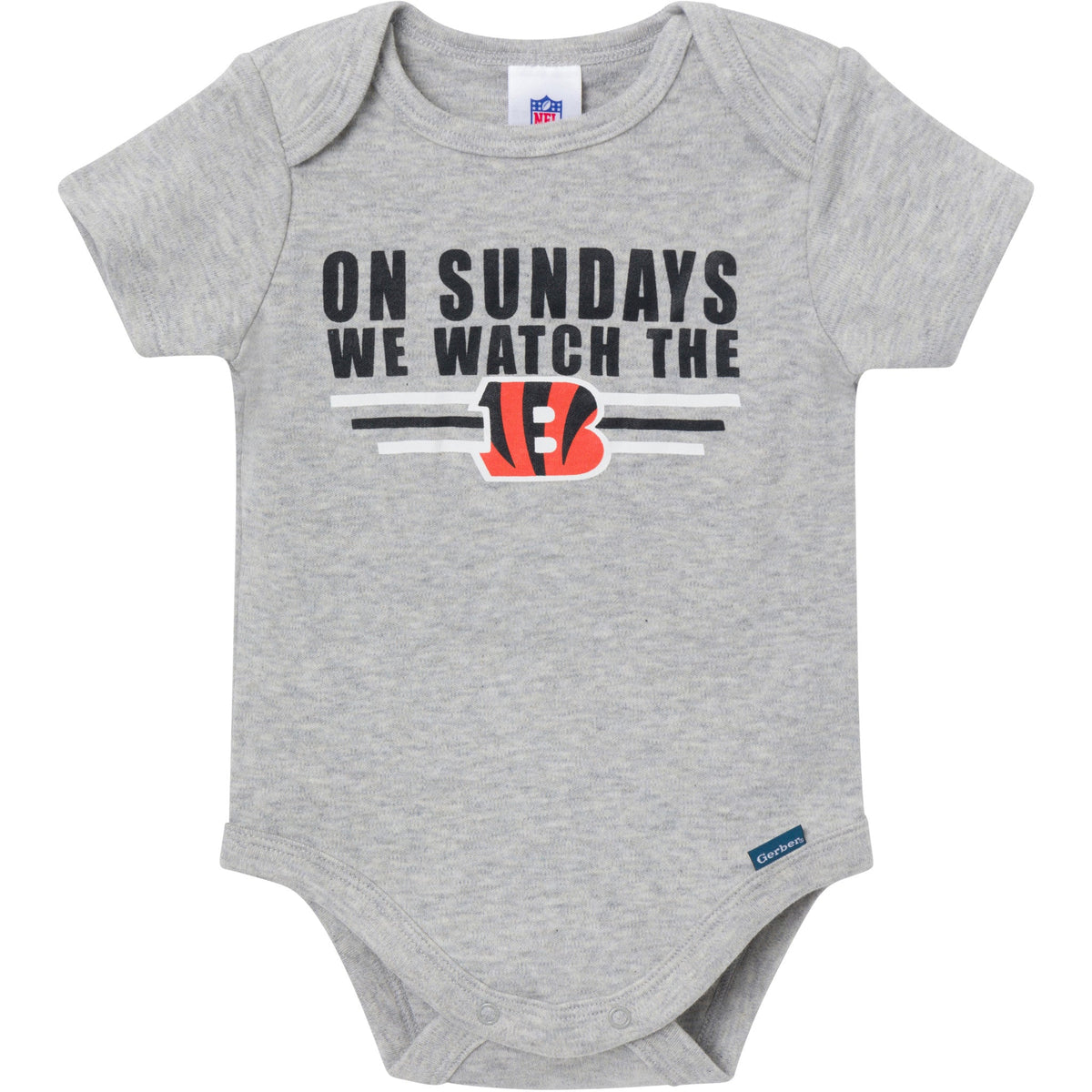 3-Pack Baby Boys Cincinatti Bengals Bodysuit Set, view 2