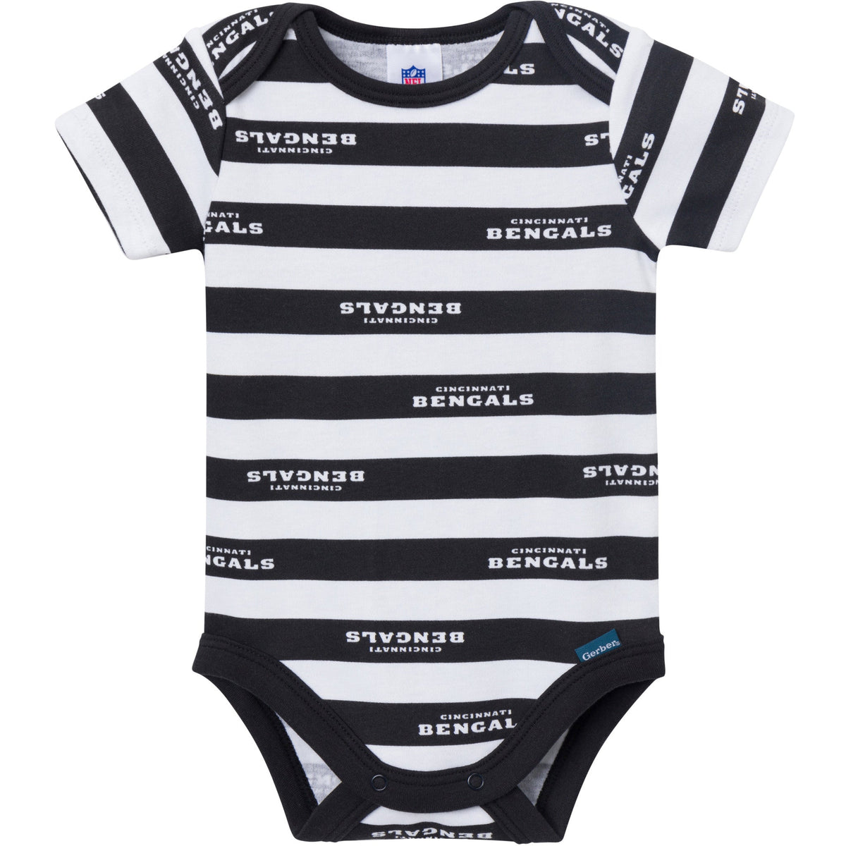 3-Pack Baby Boys Cincinatti Bengals Bodysuit Set, view 3