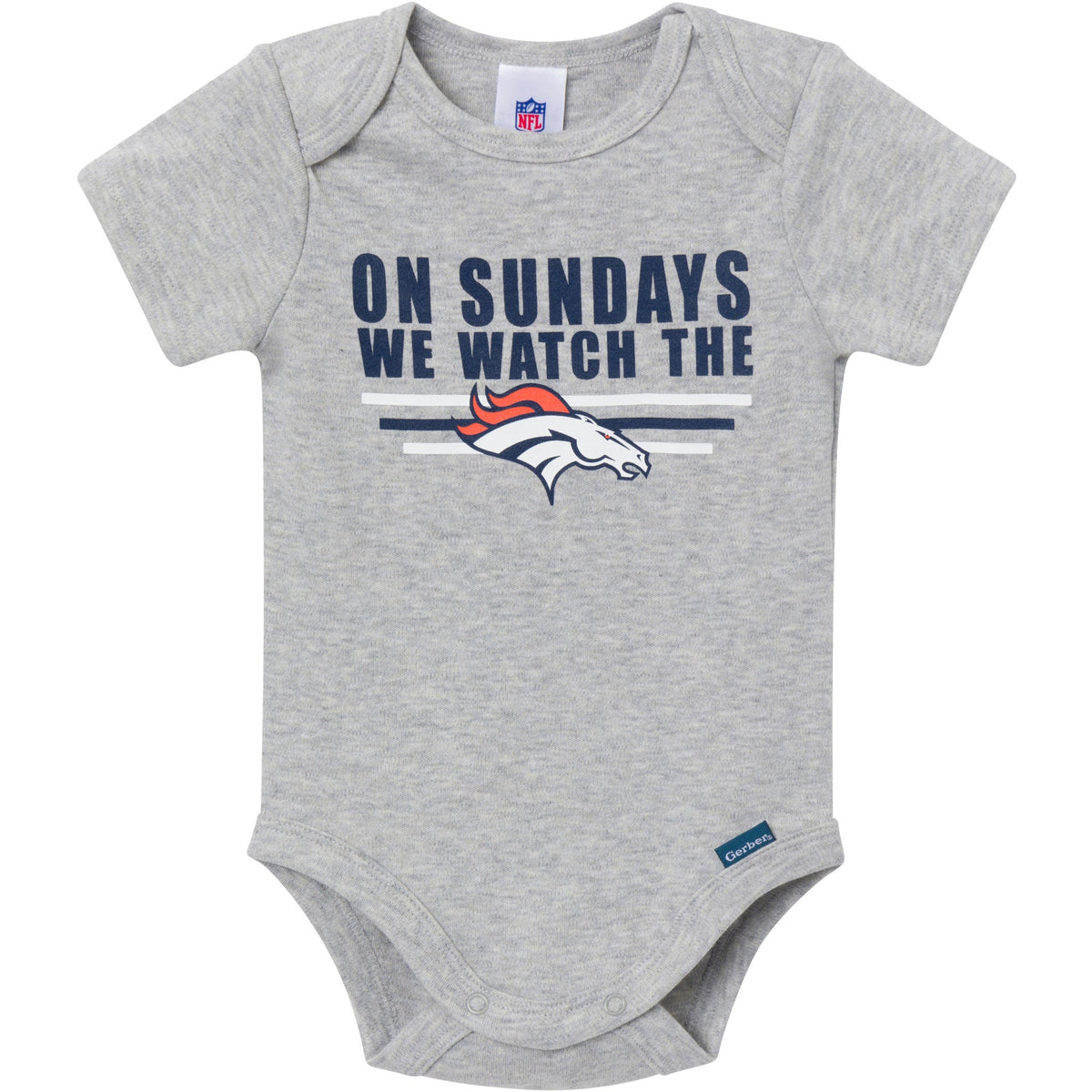 3-Pack Baby Boys Denver Broncos Bodysuit Set, view 2