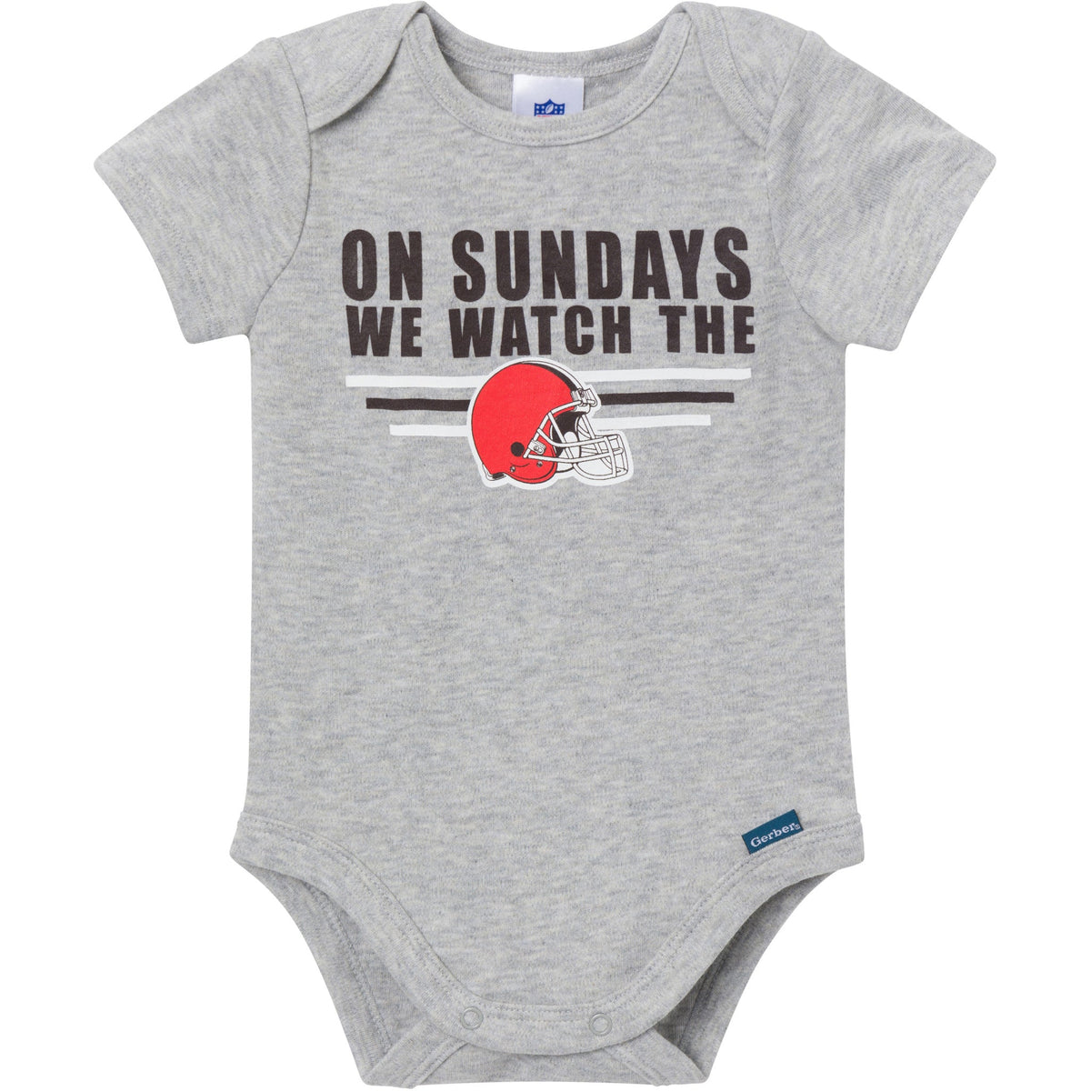 3-Pack Baby Boys Cleveland Browns Bodysuit Set, view 2