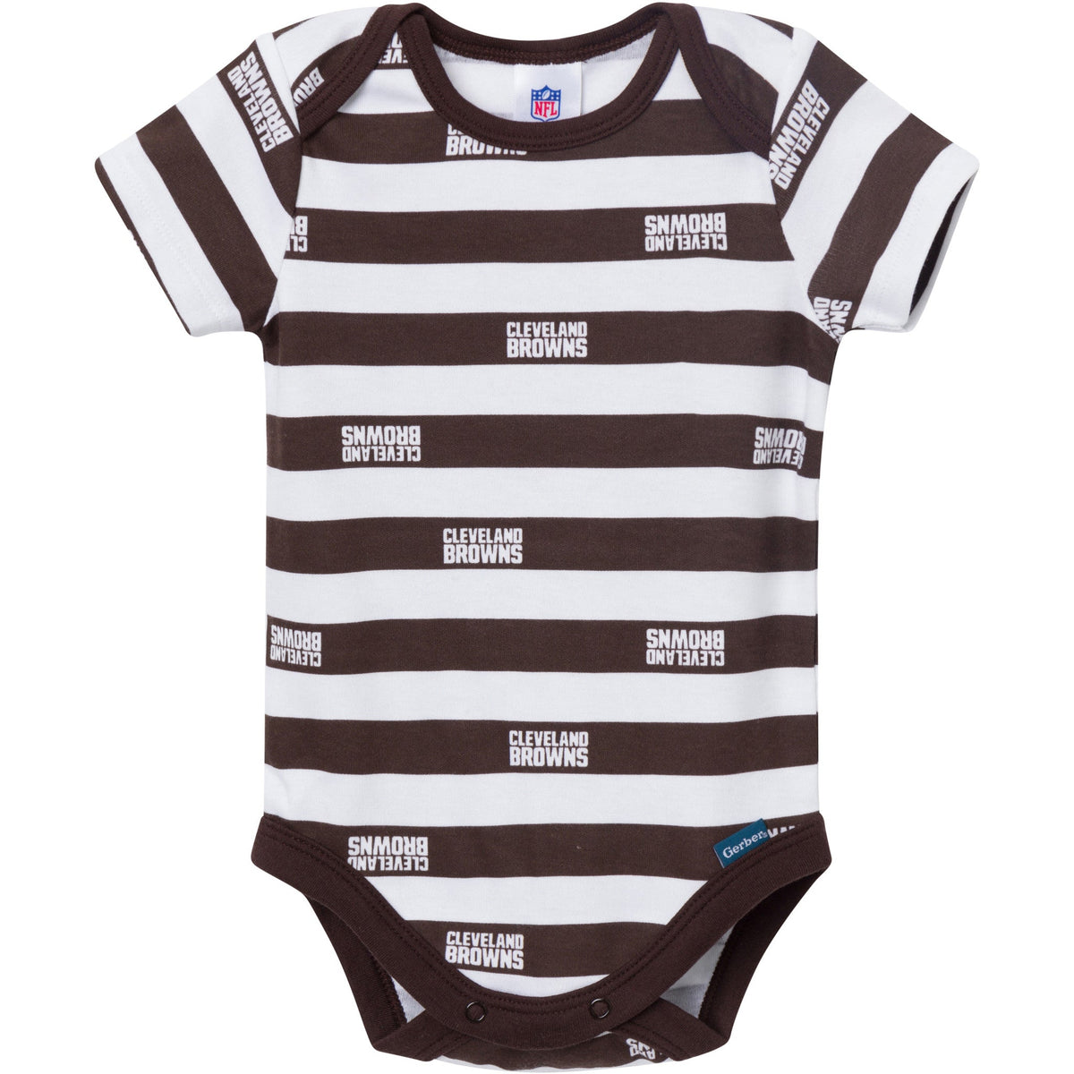 3-Pack Baby Boys Cleveland Browns Bodysuit Set, view 3