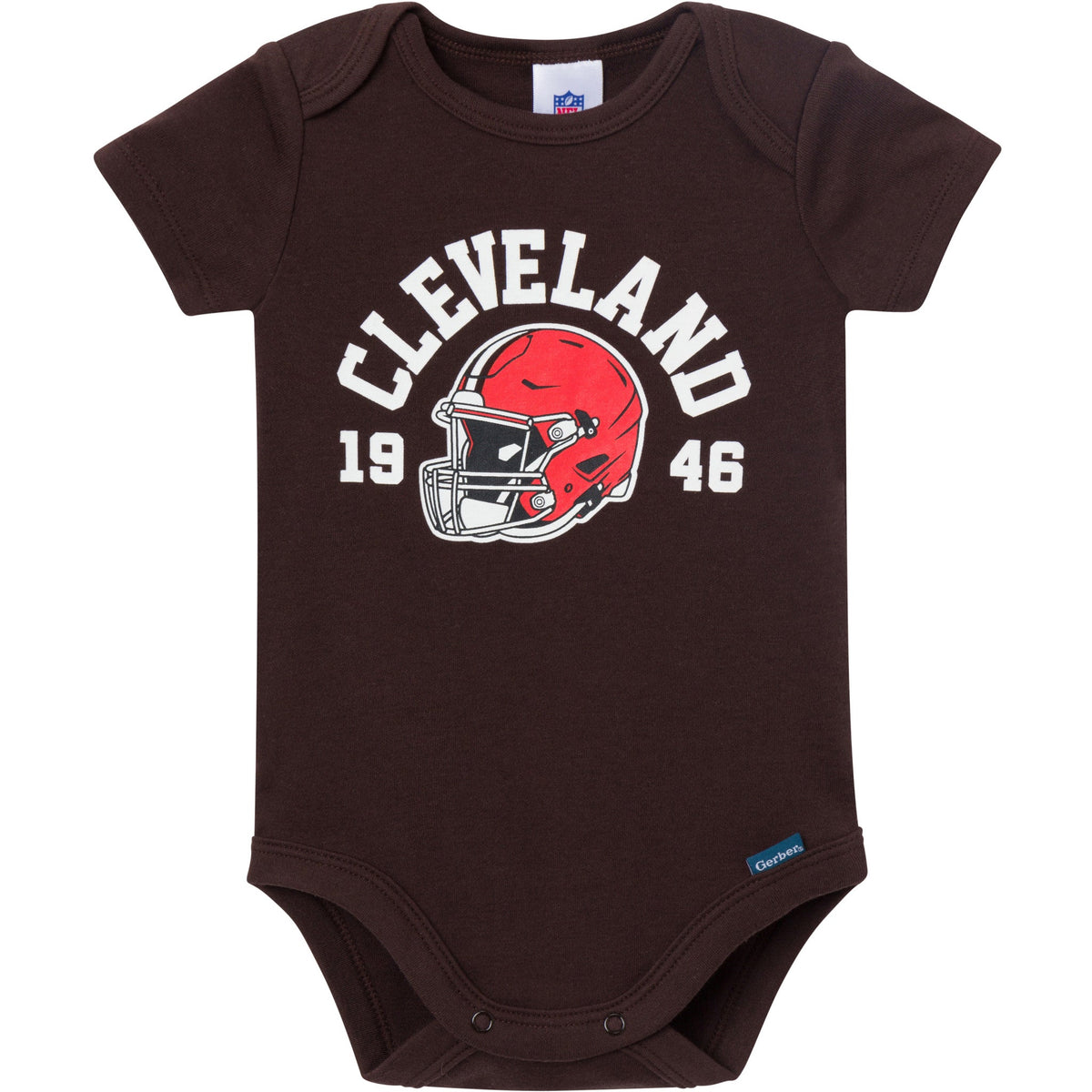 3-Pack Baby Boys Cleveland Browns Bodysuit Set, view 4