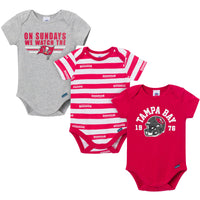 3-Pack Baby Boys Tampa Bay Buccaneers Bodysuit Set