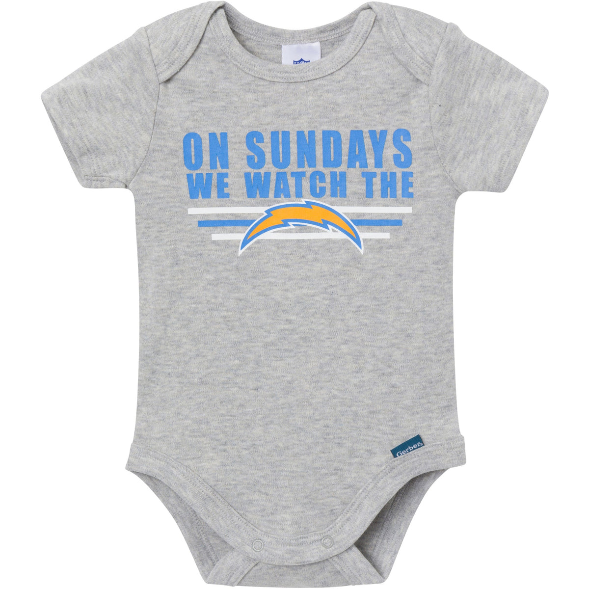 3-Pack Baby Boys Los Angeles Chargers Bodysuit Set, view 2