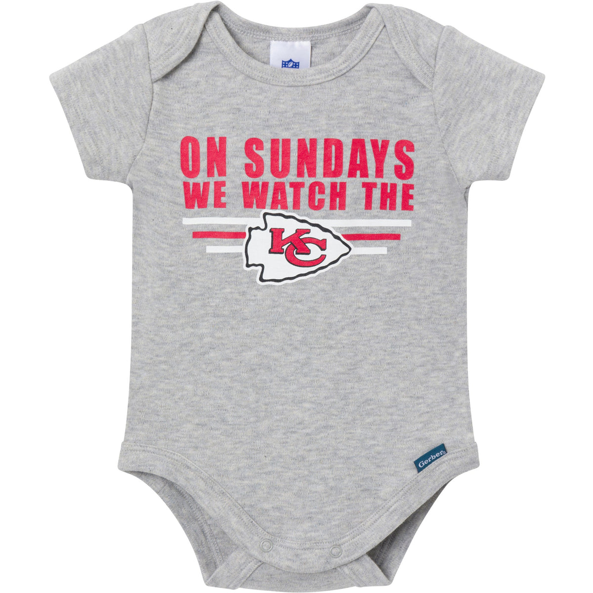 3-Pack Baby Boys Kansas City Chiefs Bodysuit Set, view 2