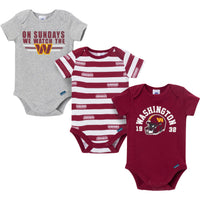 3-Pack Baby Boys Commanders Bodysuit Set