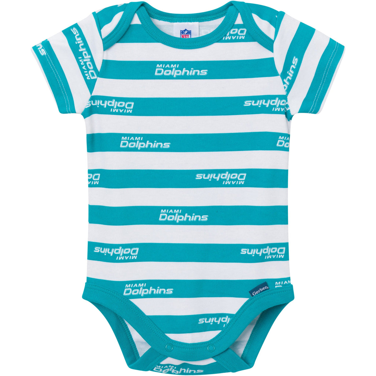 3-Pack Baby Boys Miami Dolphins Bodysuit Set, view 3