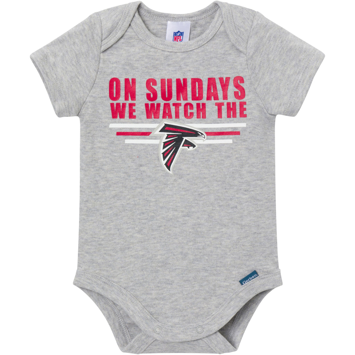 3-Pack Baby Boys Atlanta Falcons Bodysuit Set, view 2