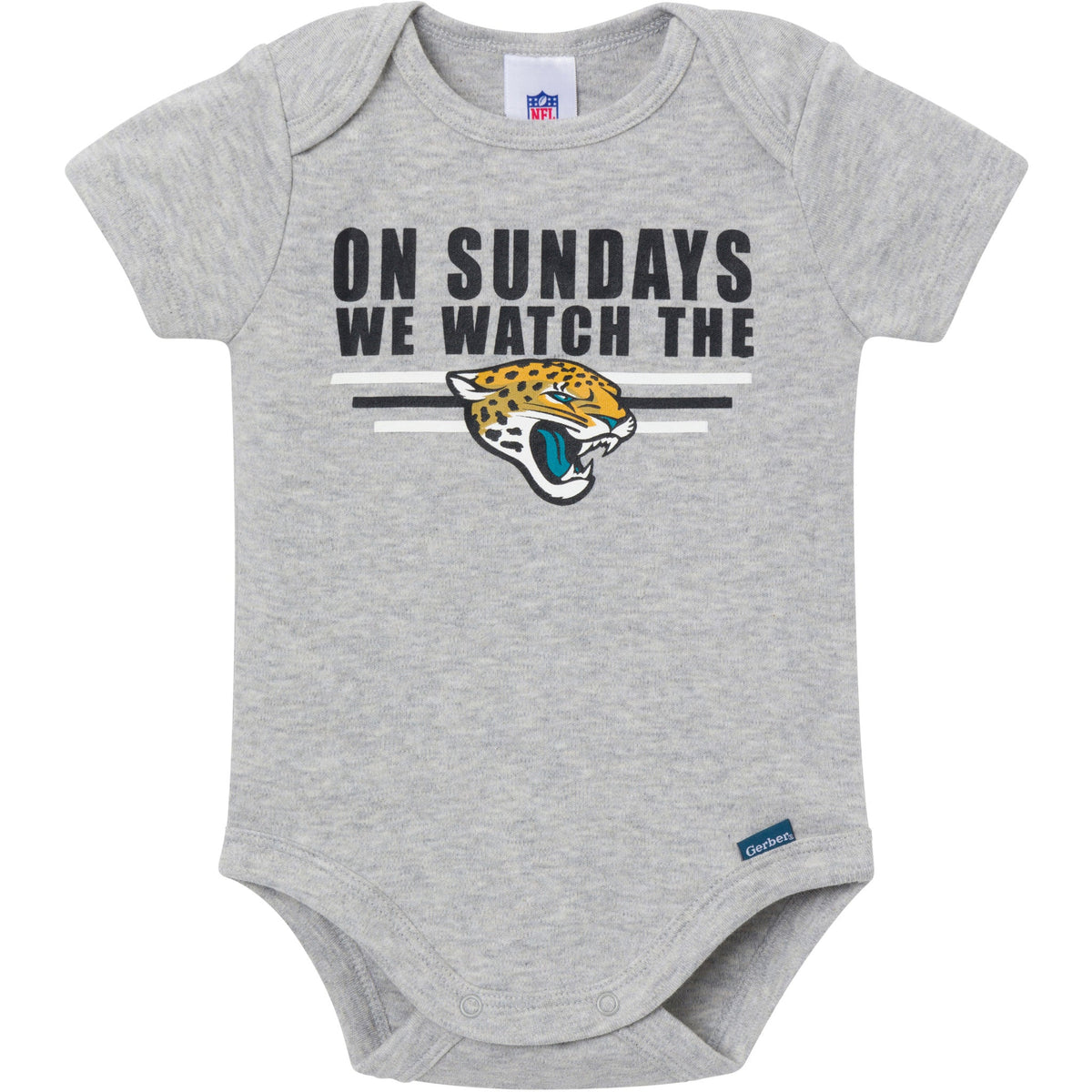 3-Pack Baby Boys Jacksonville Jaguars Bodysuit Set, view 2
