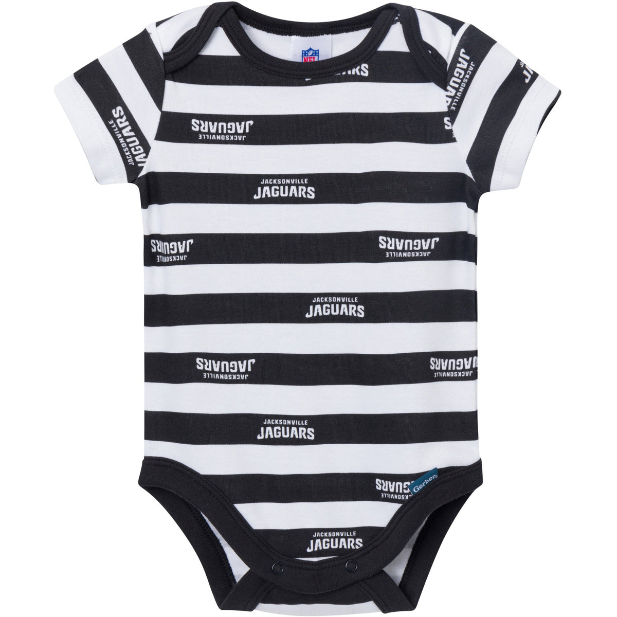 3-Pack Baby Boys Jacksonville Jaguars Bodysuit Set, view 3