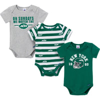 3-Pack Baby Boys New York Jets Bodysuit Set