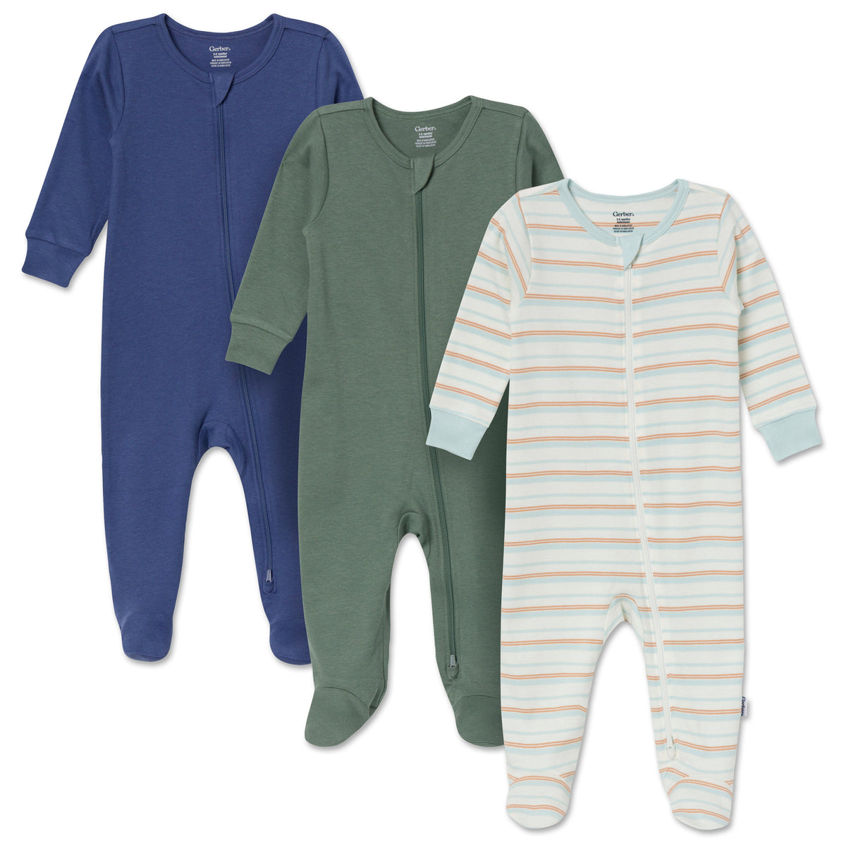 3-Pack Baby Boys Blue Sleep 'N Play