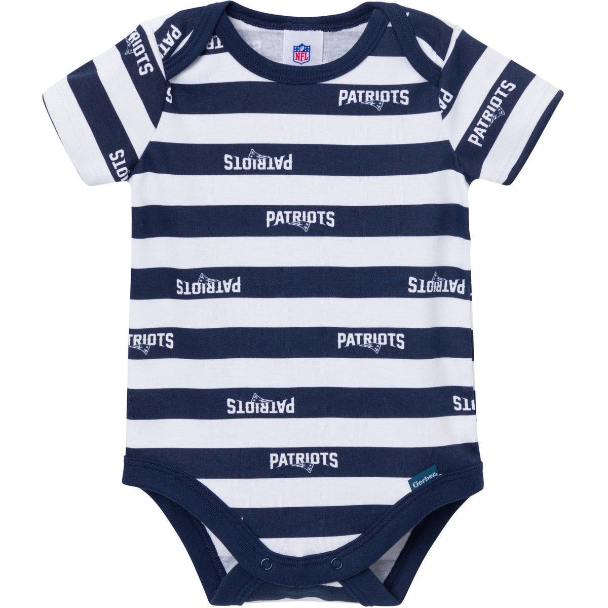 3-Pack Baby Boys New England Patriots Bodysuit Set, view 3