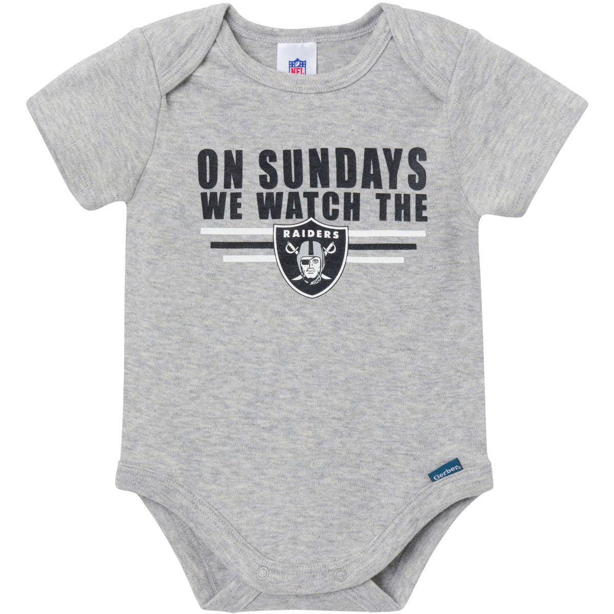 3-Pack Baby Boys Las Vegas Raiders Bodysuit Set, view 2