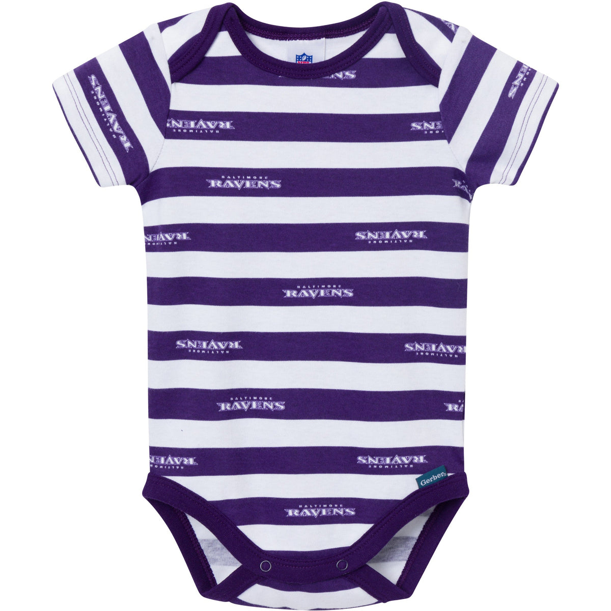 3-Pack Baby Boys Baltimore Ravens Bodysuit Set, view 3
