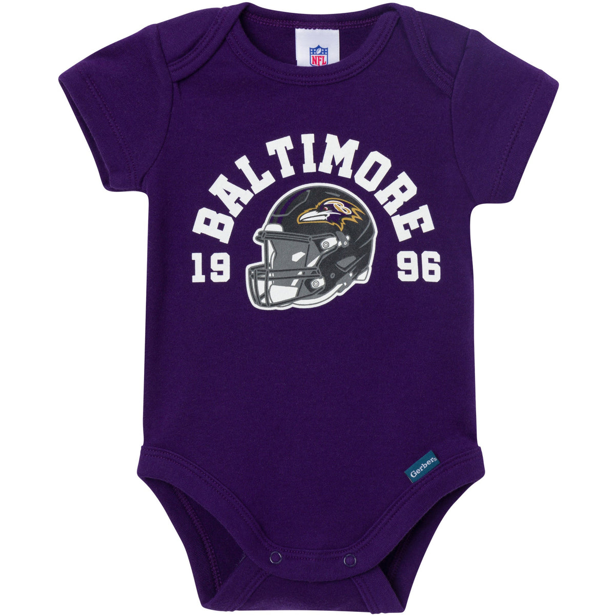 3-Pack Baby Boys Baltimore Ravens Bodysuit Set, view 4