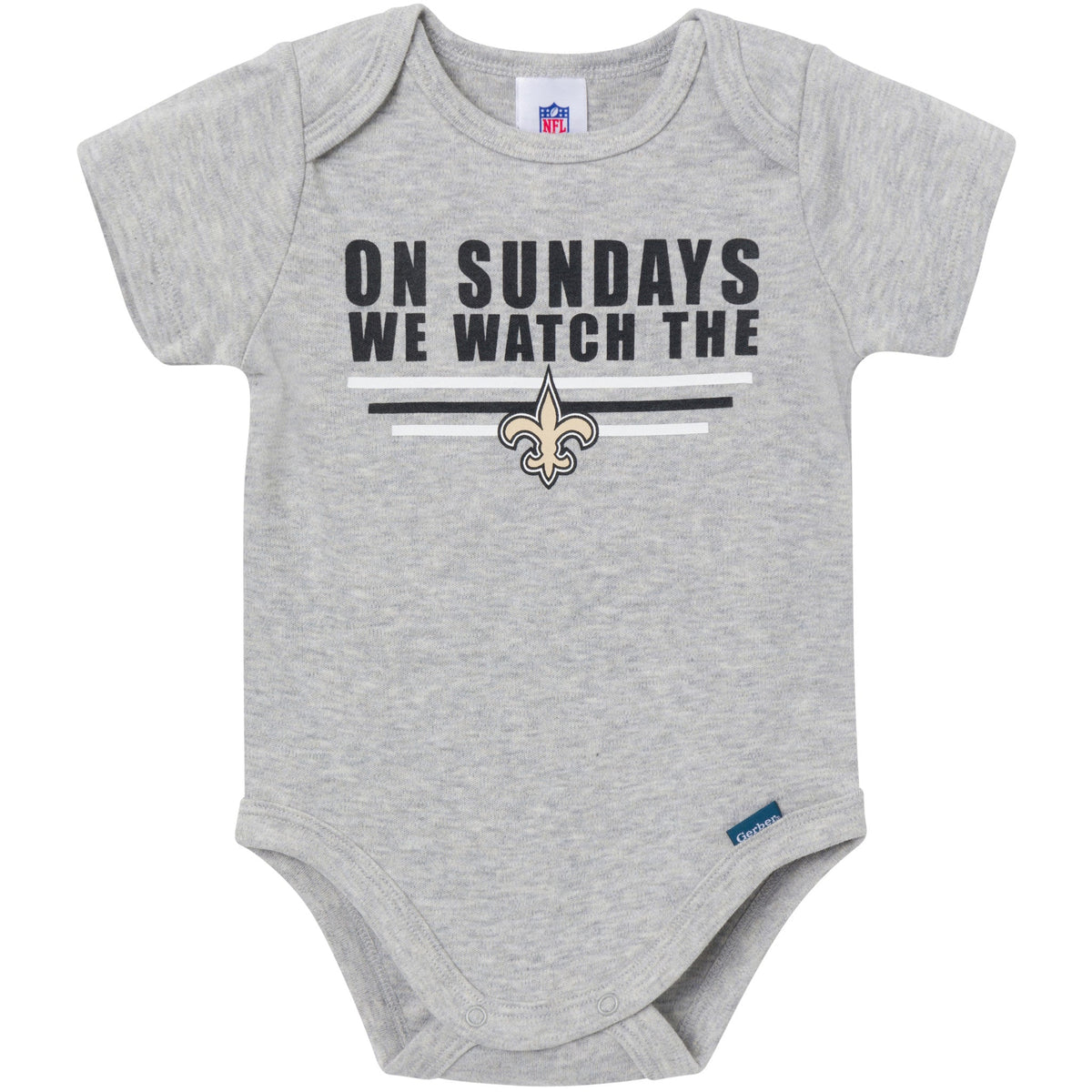3-Pack Baby Boys New Orleans Saints Bodysuit Set, view 2