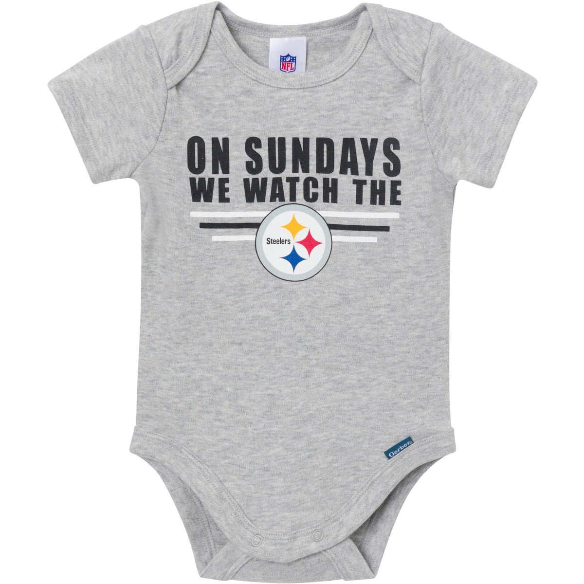 3-Pack Baby Boys Pittsburgh Steelers Bodysuit Set, view 2