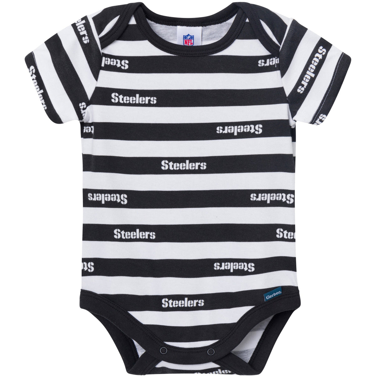 3-Pack Baby Boys Pittsburgh Steelers Bodysuit Set, view 3