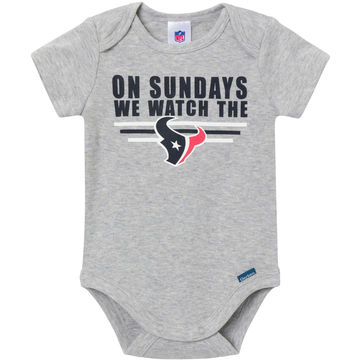 3-Pack Baby Boys Houston Texans Bodysuit Set, view 2