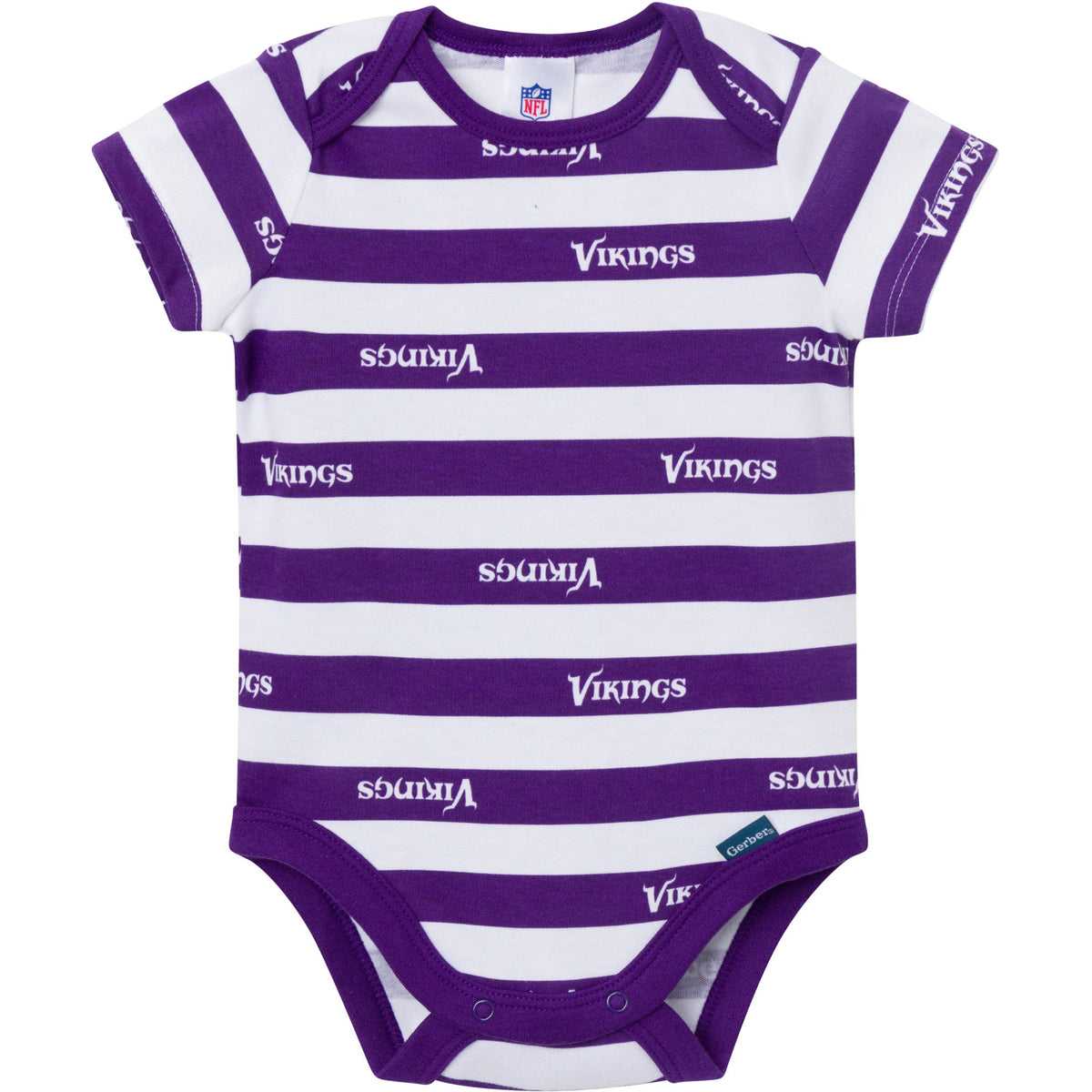 3-Pack Baby Boys Minnesota Vikings Bodysuit Set, view 3