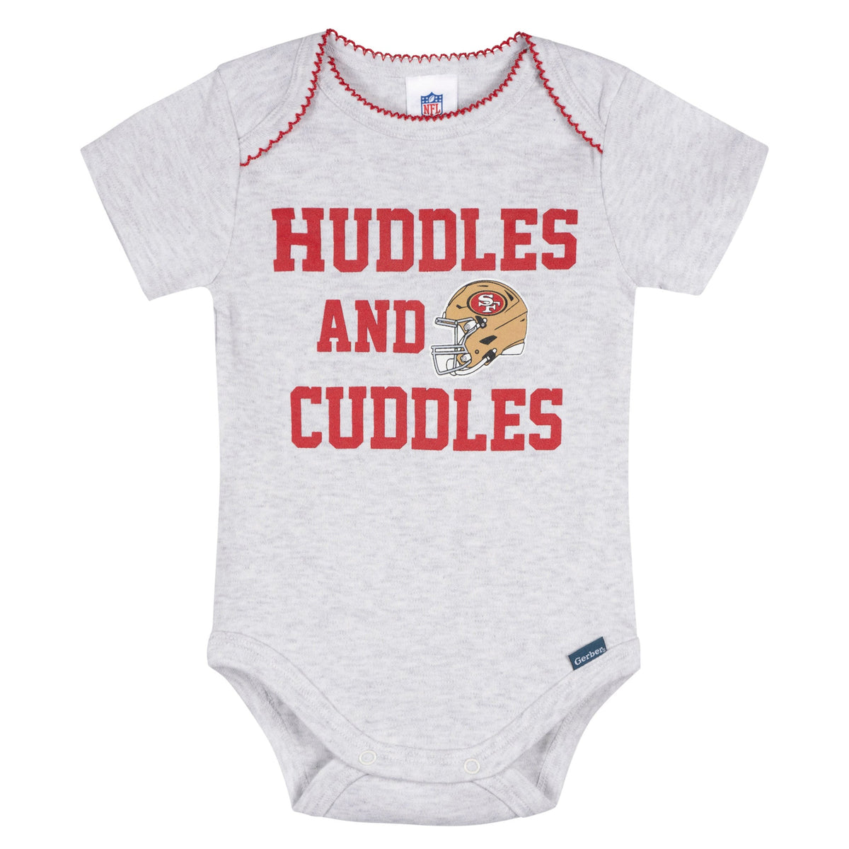 3-Pack Baby Girls 49ers Onesies Bodysuit Set, view 2