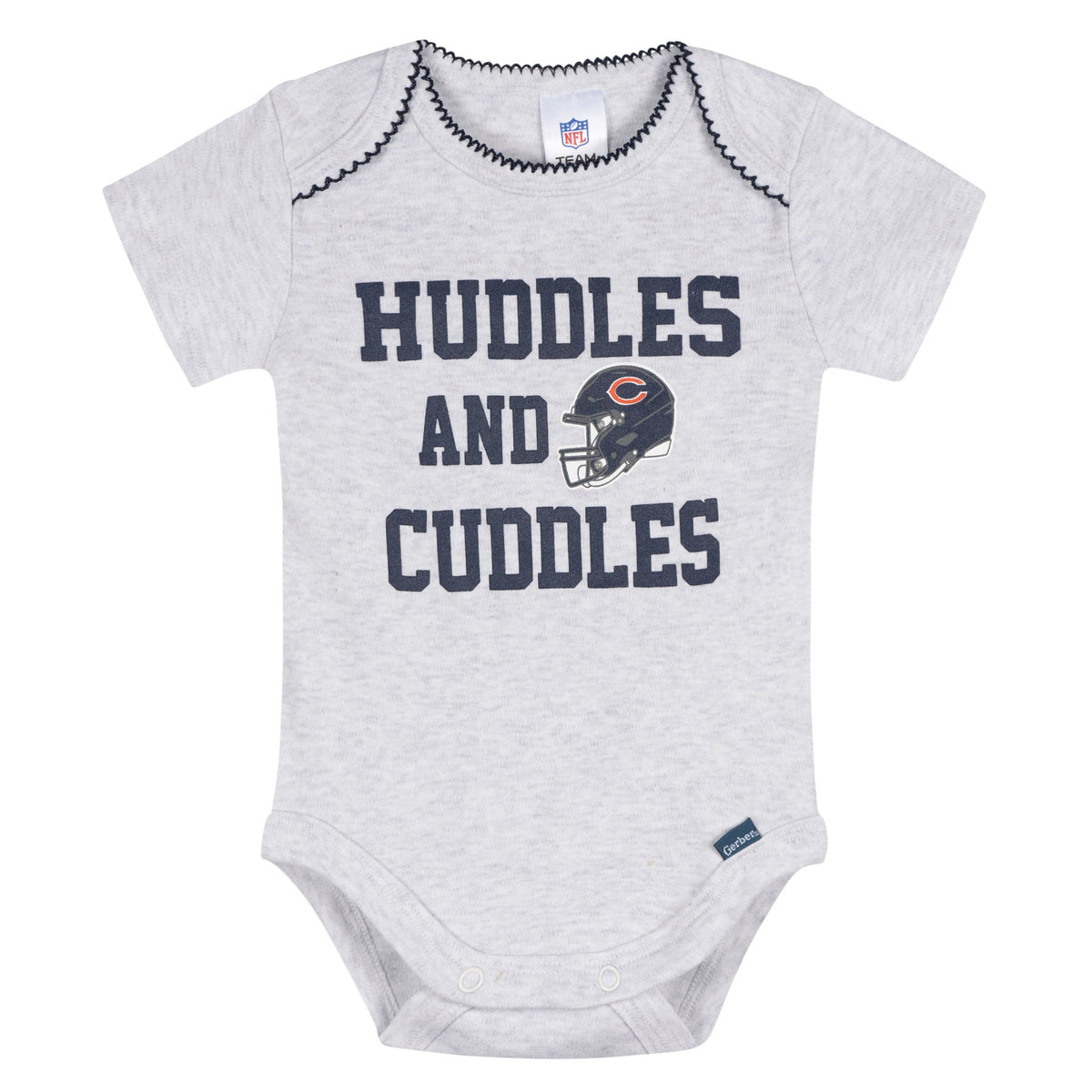 3-Pack Baby Girls Chicago Bears Bodysuit Set, view 2