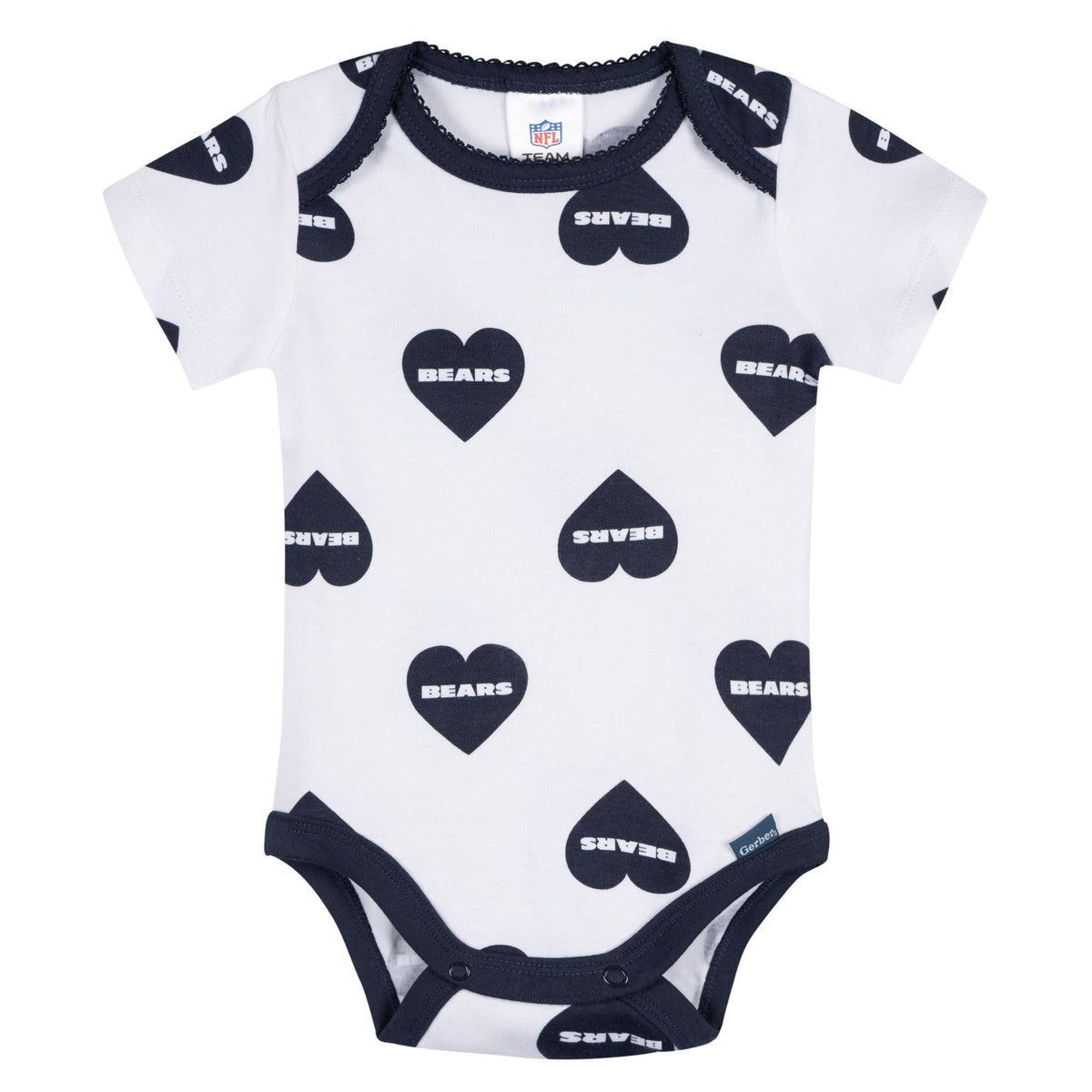 3-Pack Baby Girls Chicago Bears Bodysuit Set, view 3