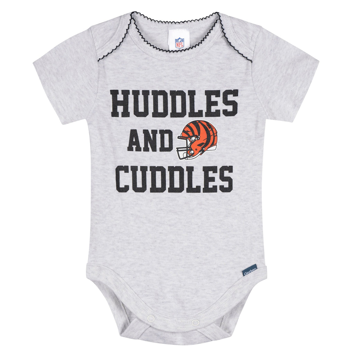 3-Pack Baby Girls Cincinatti Bengals Bodysuit Set, view 3