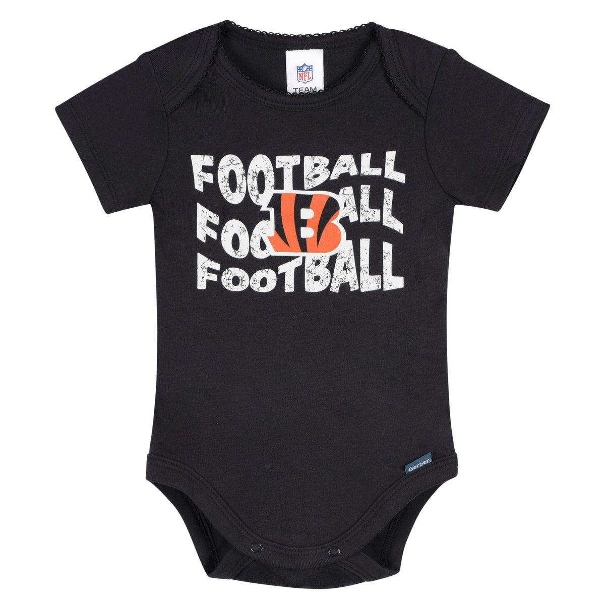 3-Pack Baby Girls Cincinatti Bengals Bodysuit Set, view 4