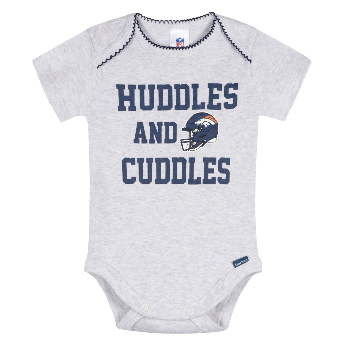 3-Pack Baby Girls Denver Broncos Bodysuit Set, view 3