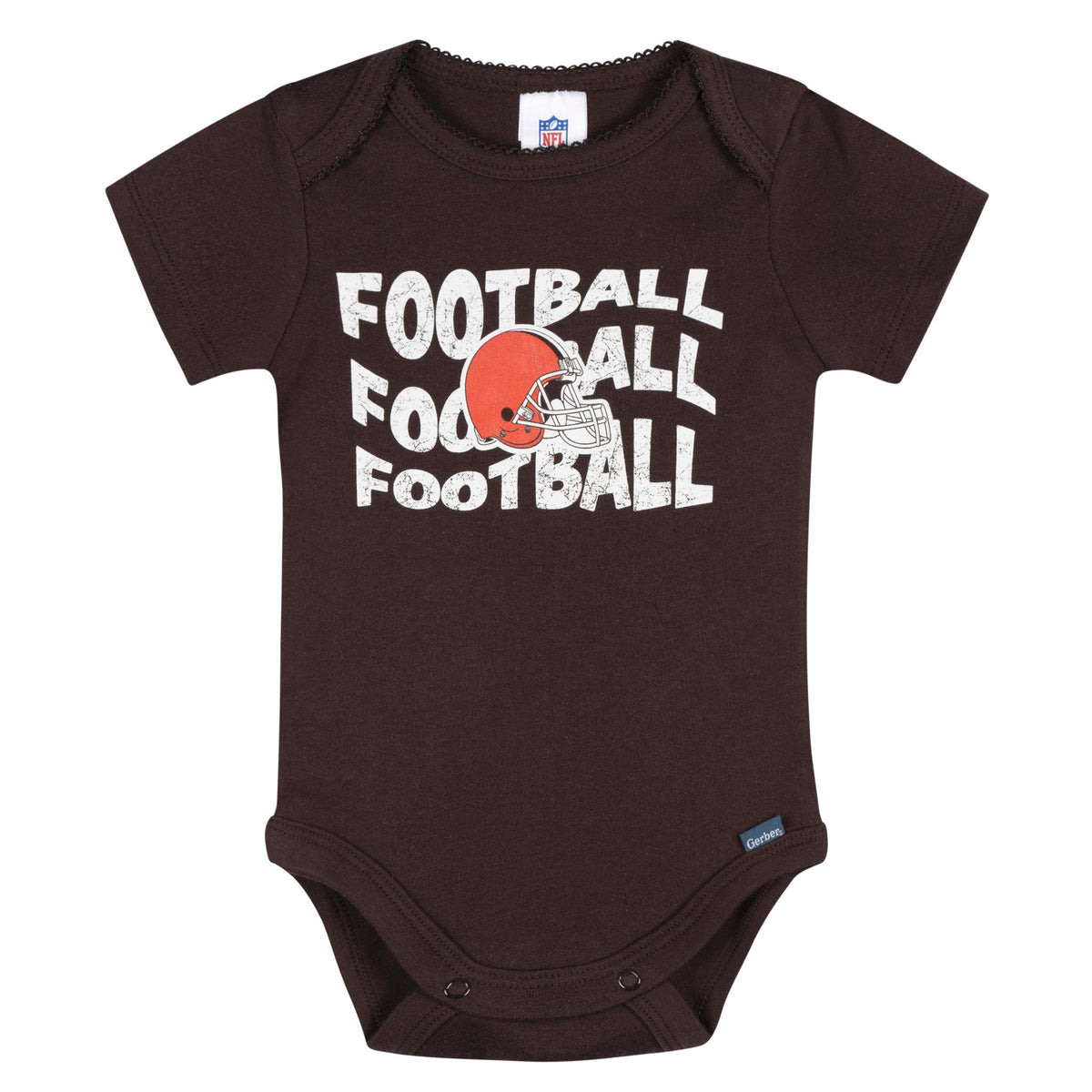 3-Pack Baby Girls Cleveland Browns Bodysuit Set, view 4