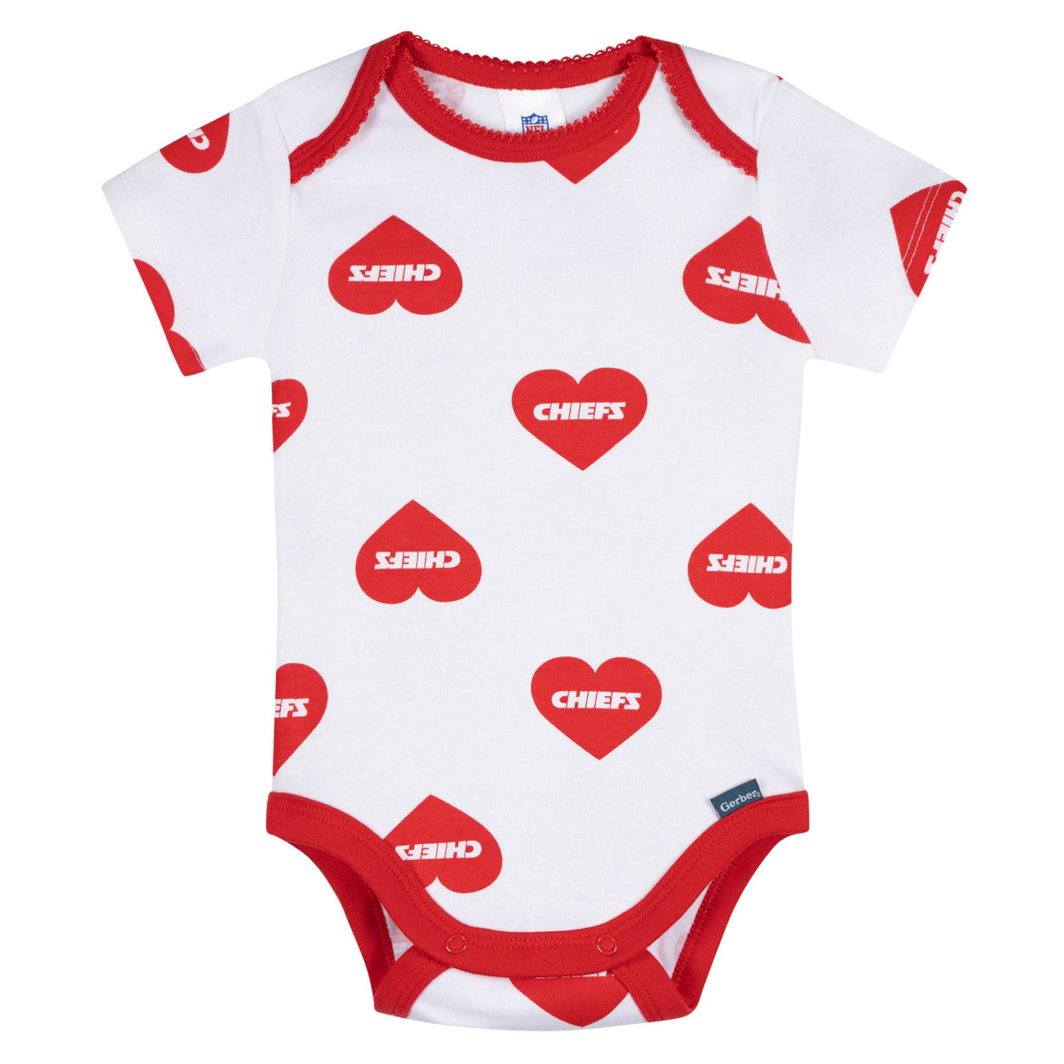 3-Pack Baby Girls Kansas City Chiefs Bodysuit Set, view 3