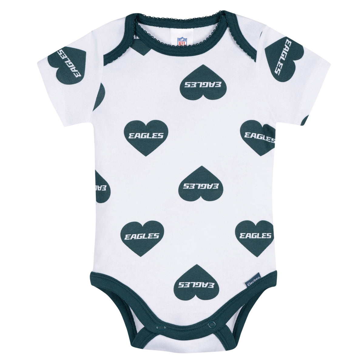 3-Pack Baby Girls Philadelphia Eagles Bodysuit Set, view 3