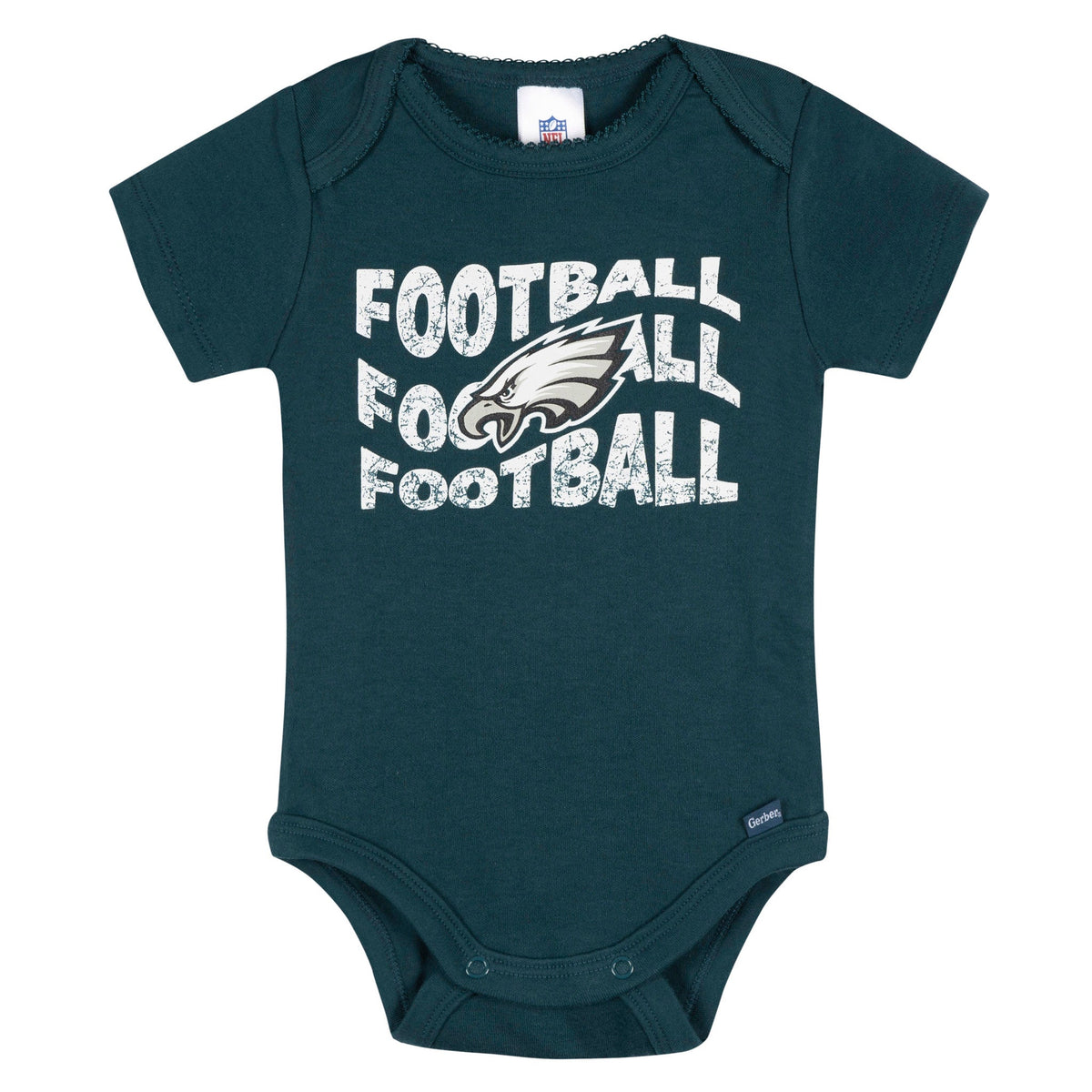 3-Pack Baby Girls Philadelphia Eagles Bodysuit Set, view 4